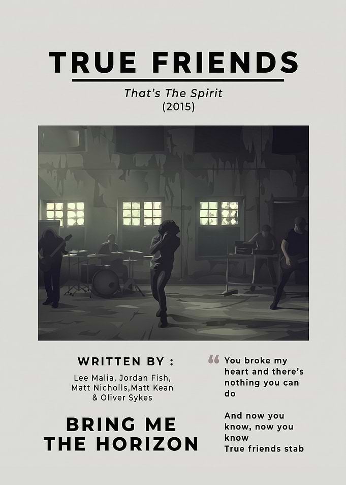 Bring Me The Horizon True Friends Poster