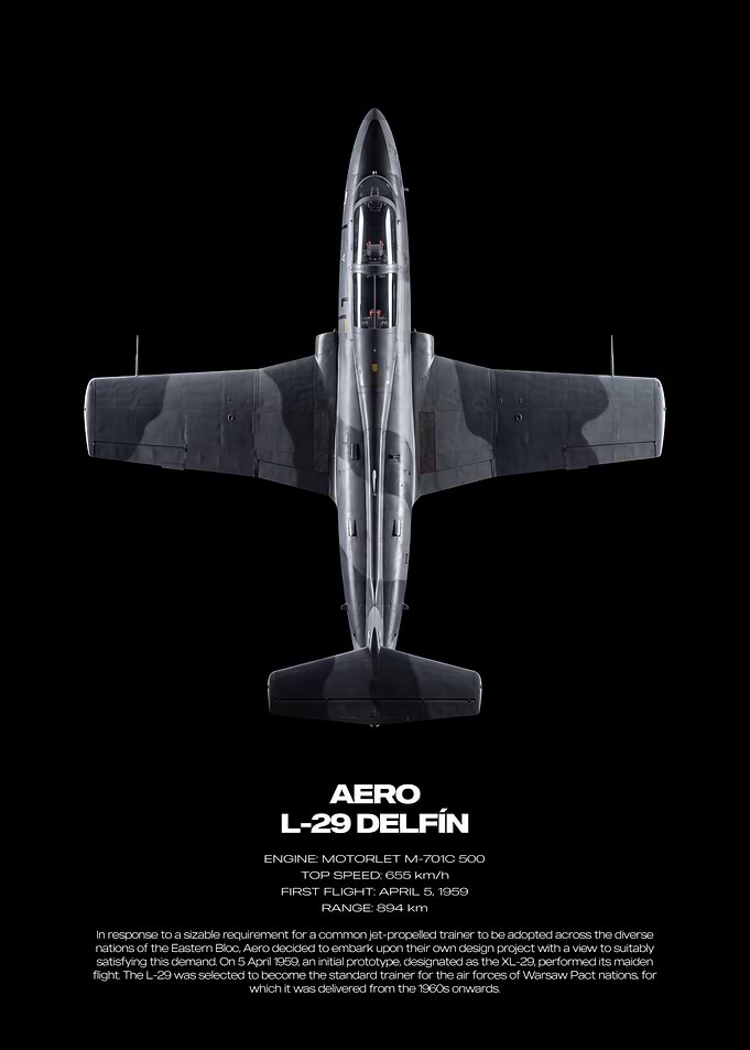 Aero L-29 Delfin Technical Poster