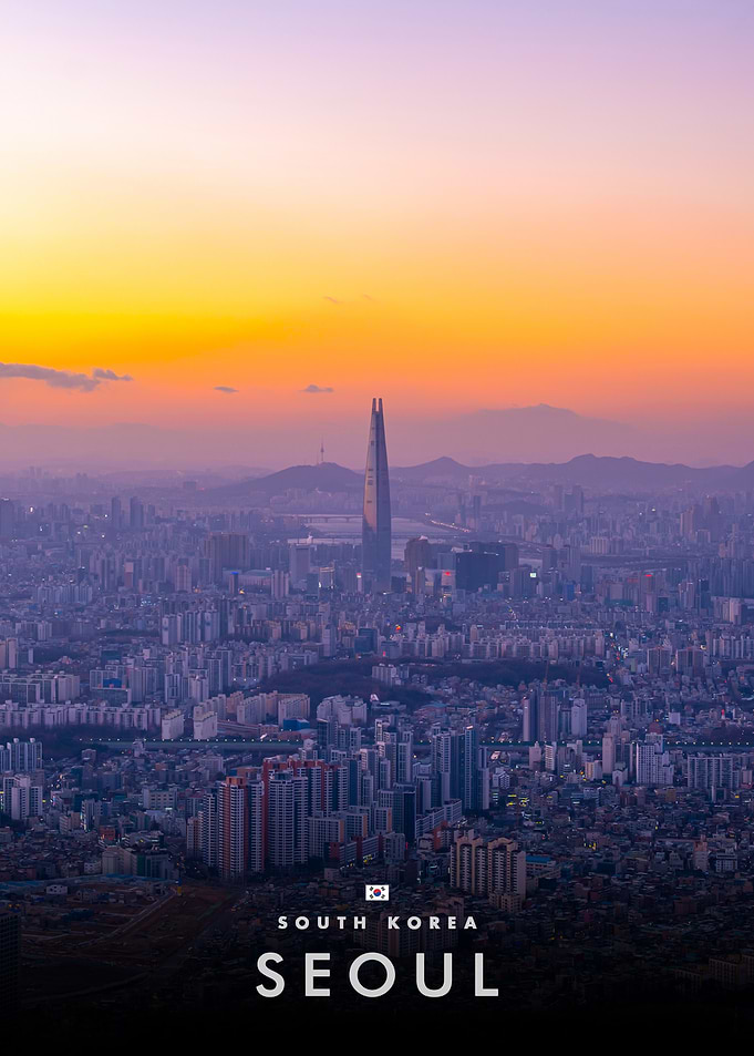 Seoul Cityscape at Sunset