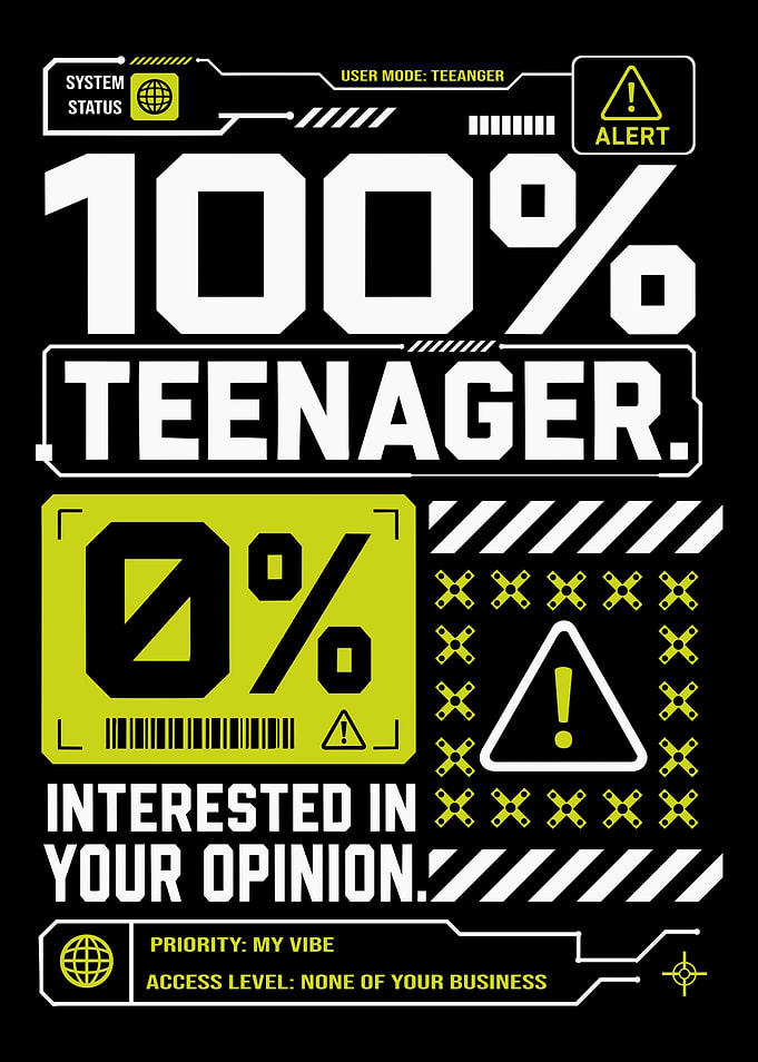 100% Teenager Cyberpunk Graphic Design