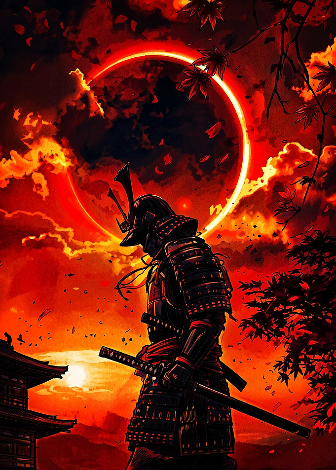 Samurai Under a Red Eclipse