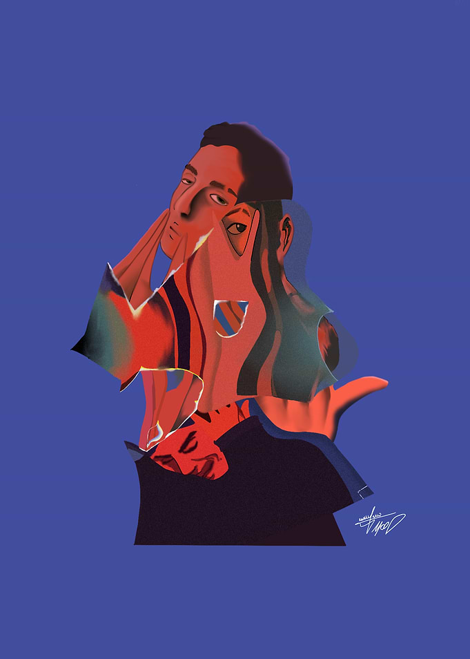 Abstract Surreal Portrait Illustration
