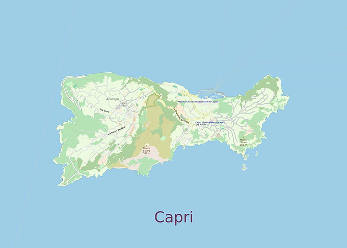 Map of Capri Island