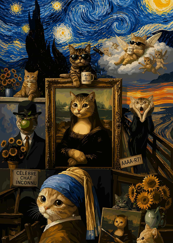 Famous Art Masterpieces Featuring Cats