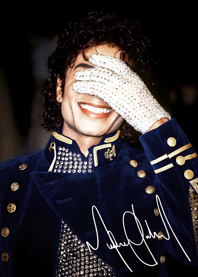 Michael Jackson Signed Portrait