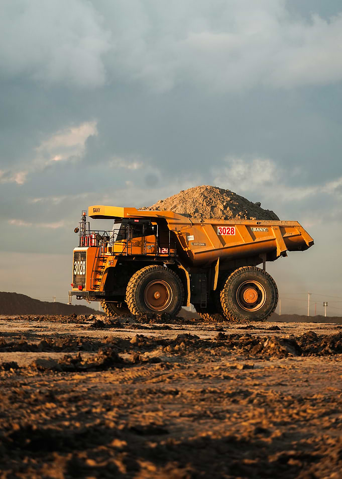 Massive Mining Dump Truck at Work