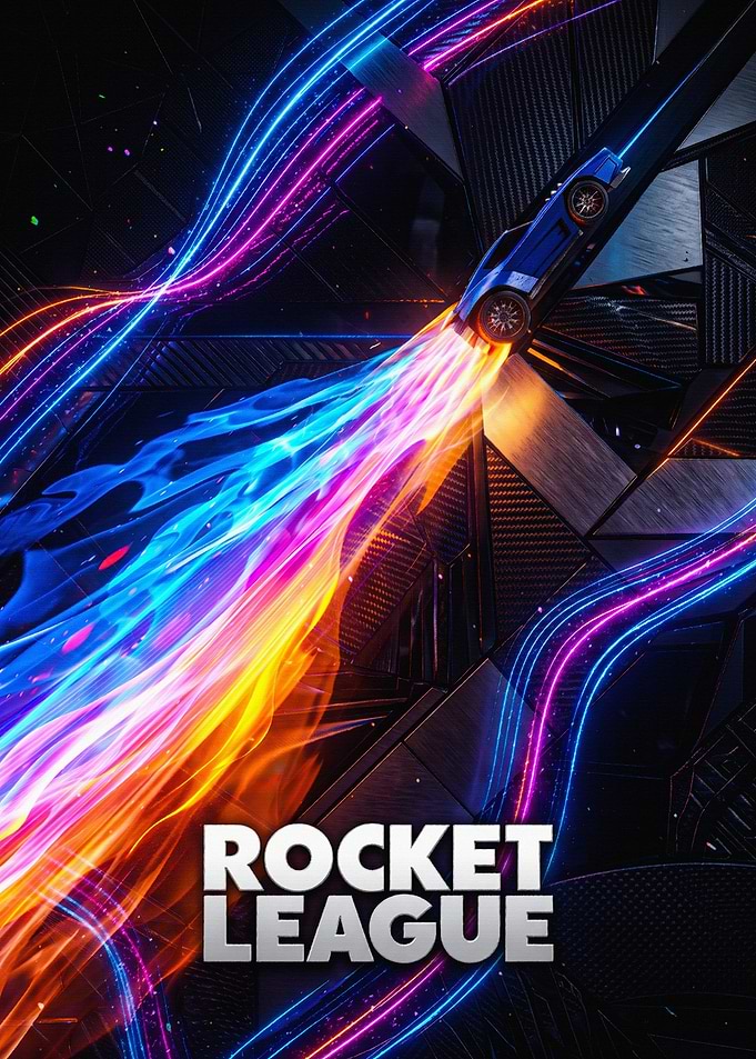 Rocket League Neon Boost Poster