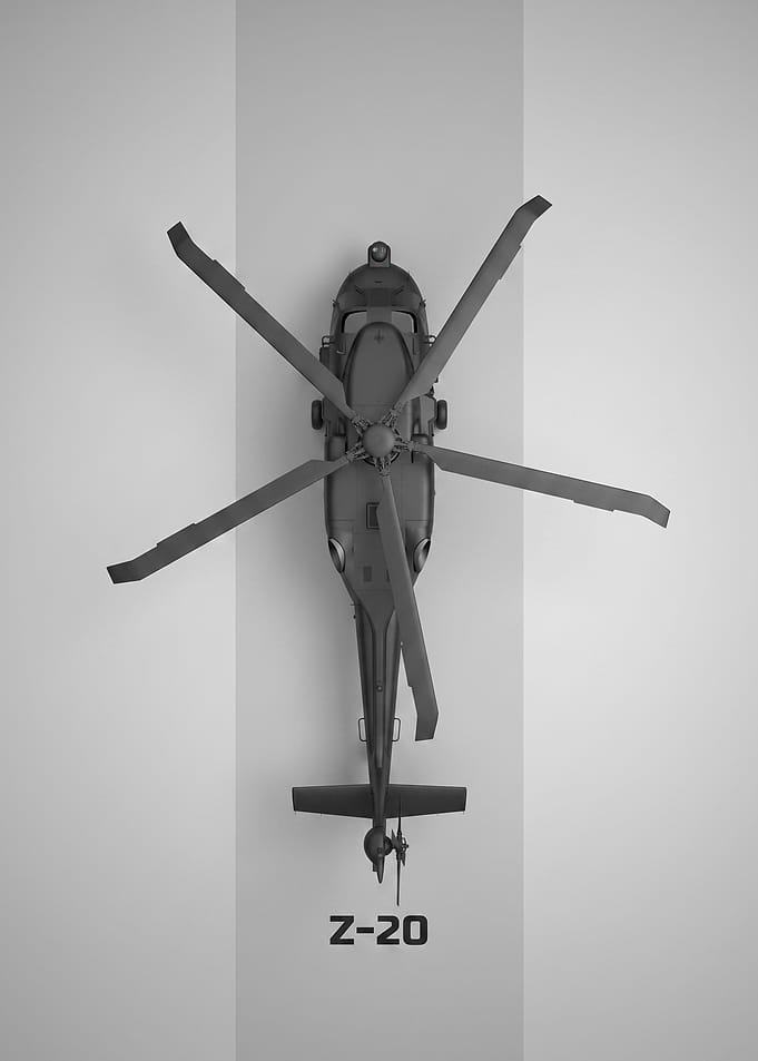 Top View of Z-20 Helicopter
