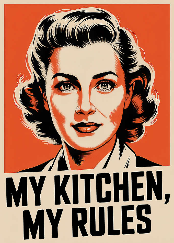 My Kitchen My Rules Retro Poster