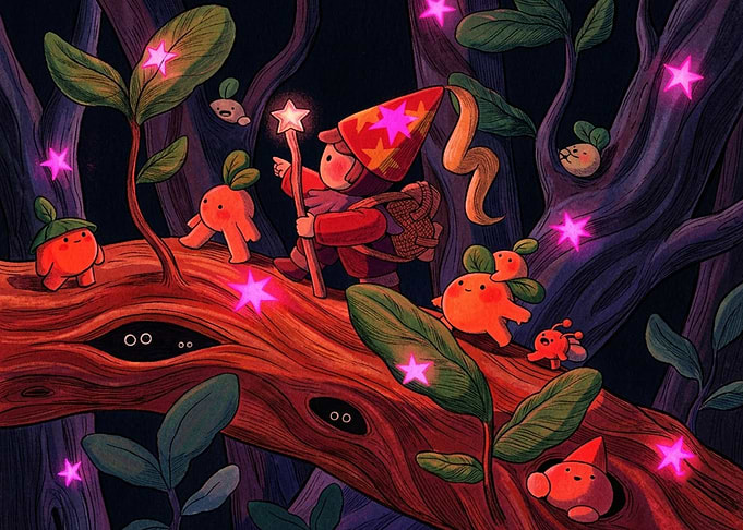 Wizard Child and Forest Spirits