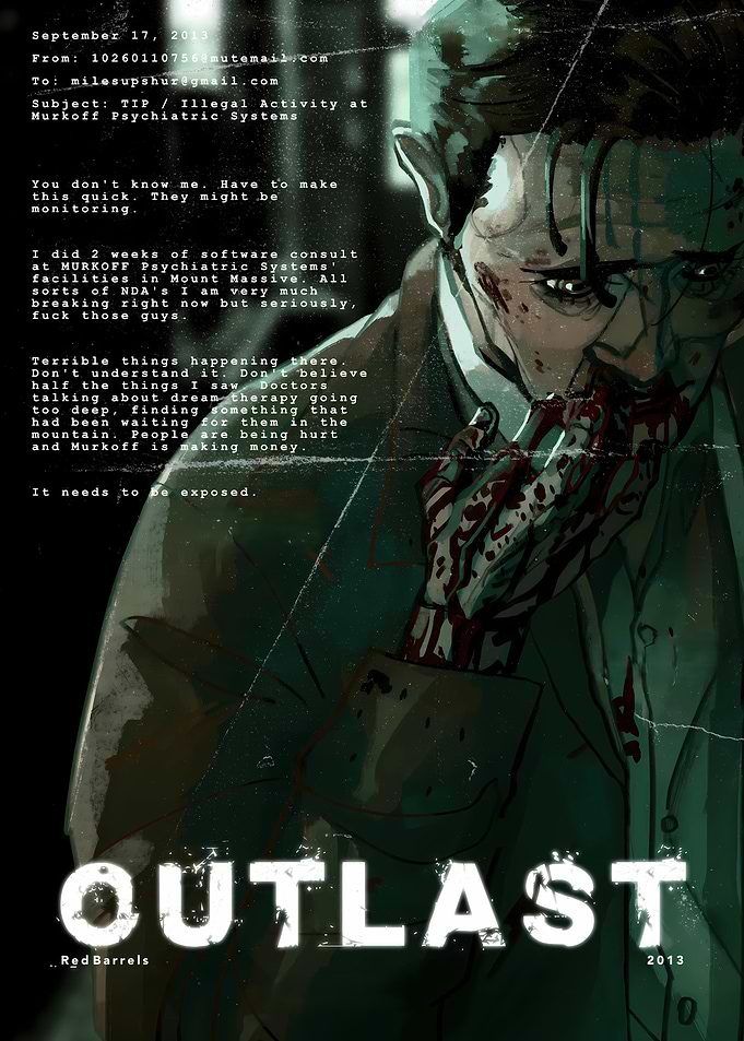 Outlast Horror Game Poster