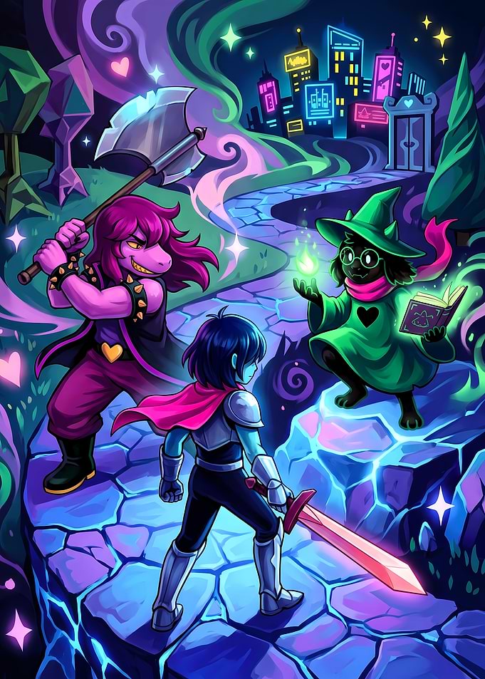 Deltarune Heroes in the Dark World