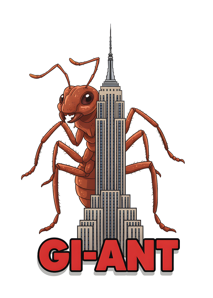 Giant Ant Climbing Empire State Building