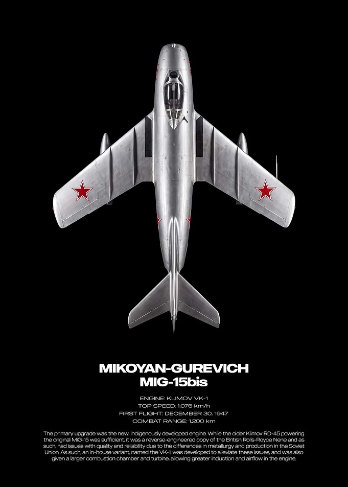 Mikoyan-Gurevich MiG-15bis Technical Poster