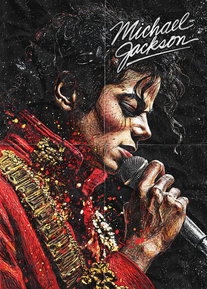 Michael Jackson Red Jacket Portrait