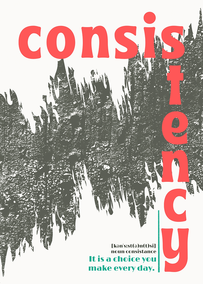 Consistency Inspirational Typography Poster