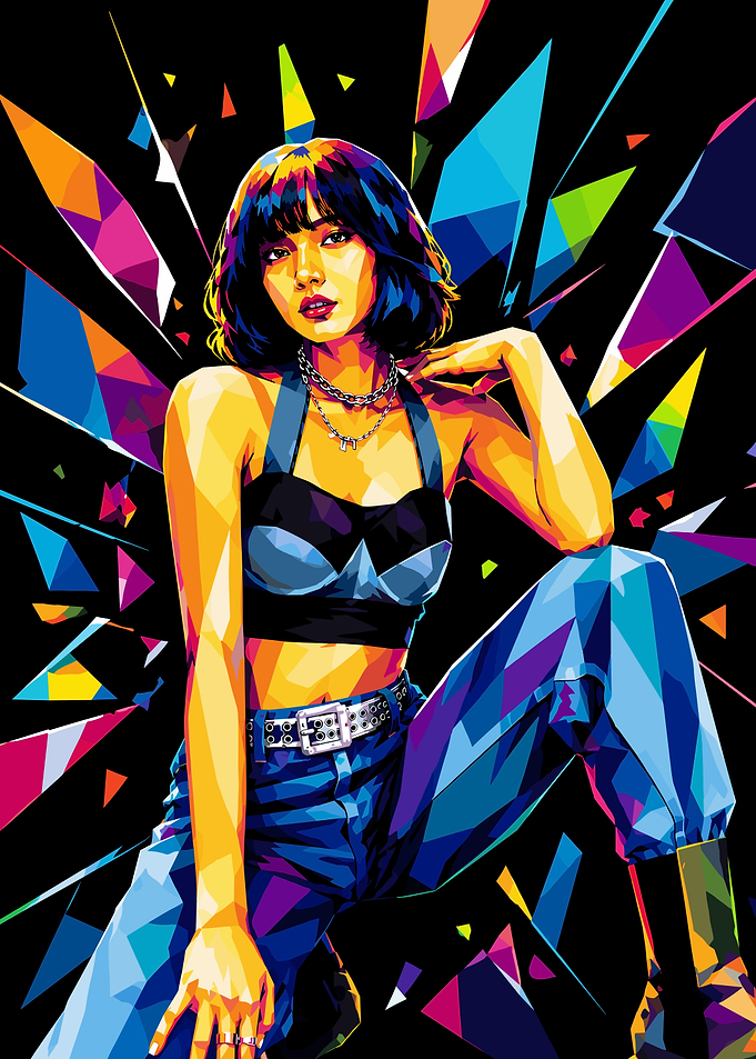 Lisa Blackpink Pop Art Portrait