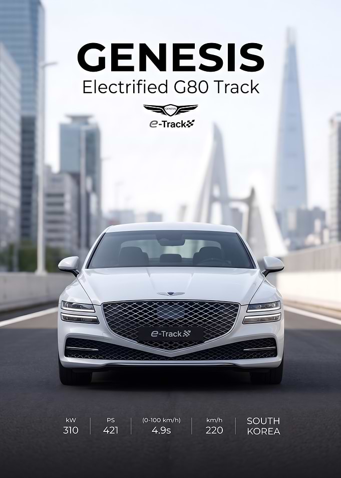Genesis Electrified G80 Track Promotional Poster