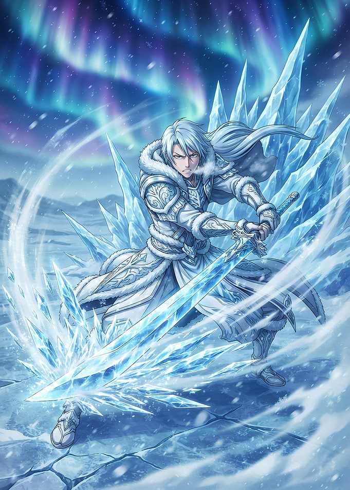 Ice Warrior with Crystal Sword