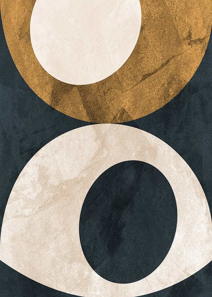 Abstract Geometric Mid-Century Modern Art