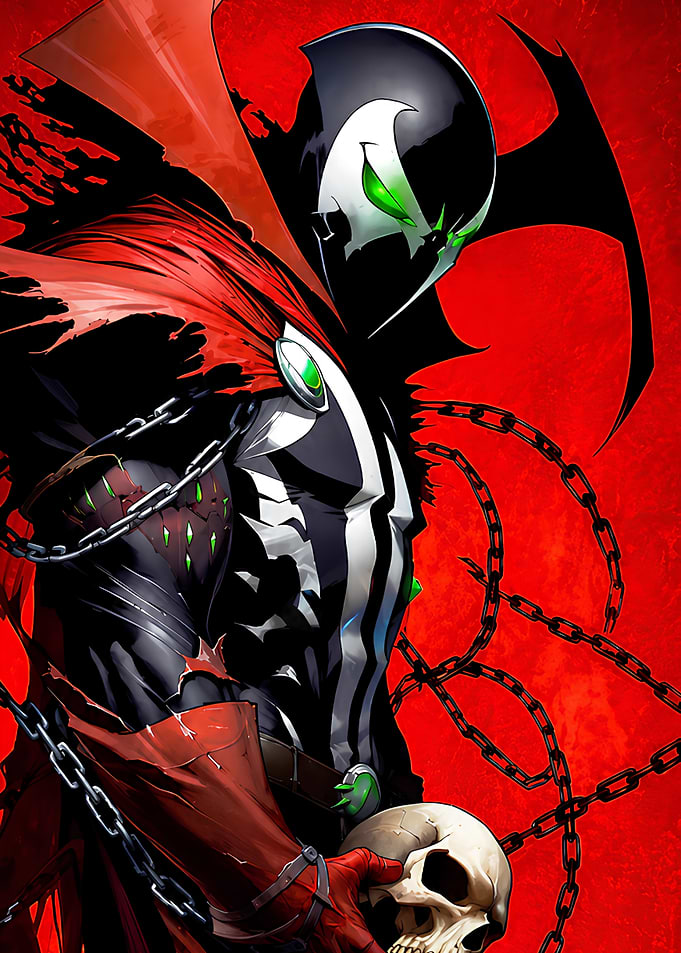 Spawn Holding a Human Skull