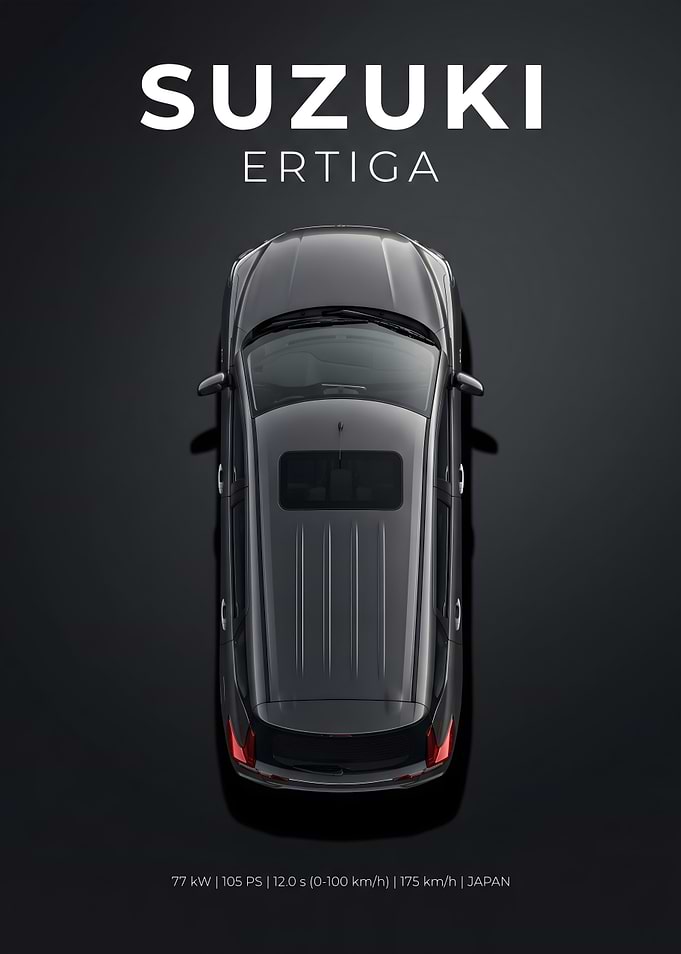 Suzuki Ertiga Top View Poster