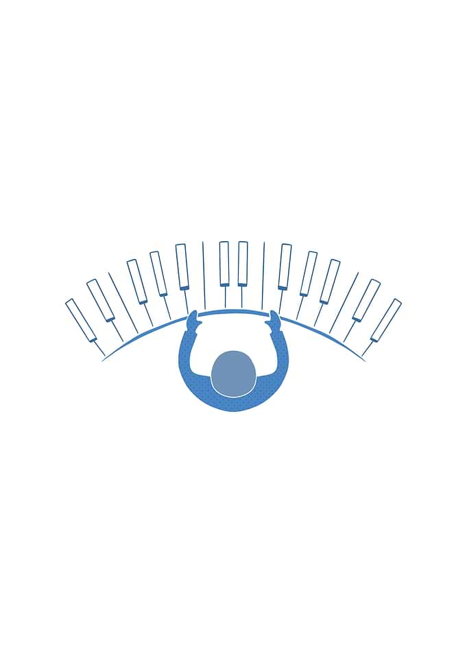 Minimalist Pianist Eye Icon