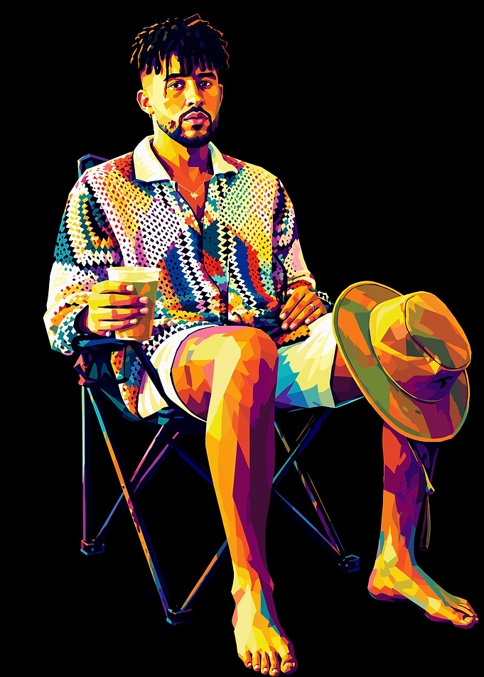 Bad Bunny Pop Art Portrait