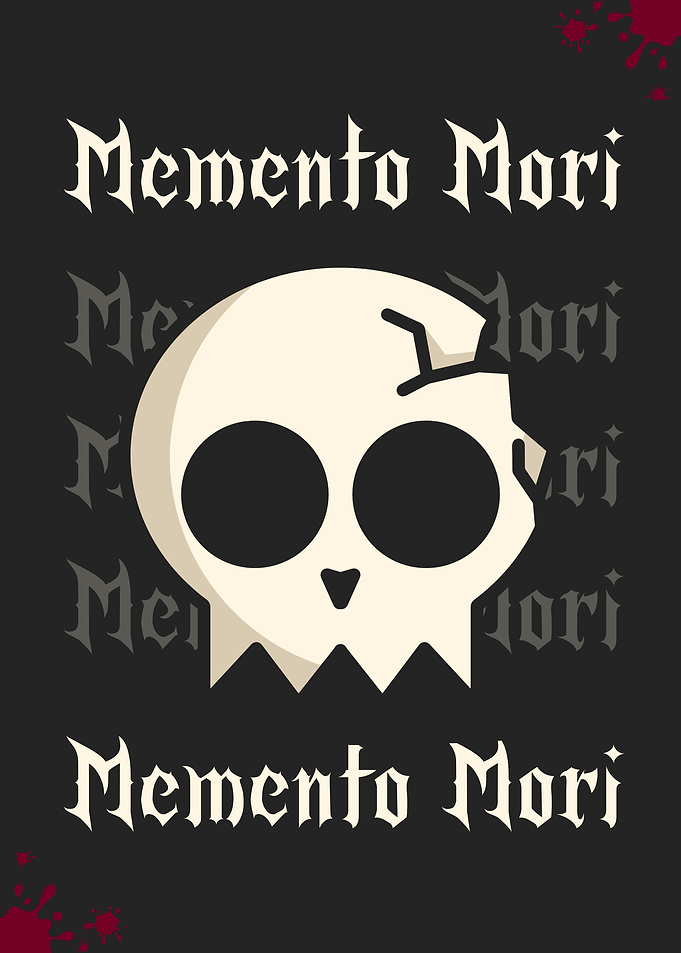 Memento Mori - Art With Quote and Skull