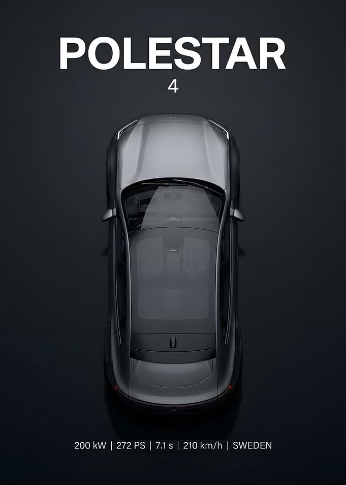 Polestar 4 Top View Poster