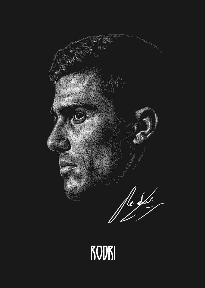 Rodri Minimalist Portrait Art