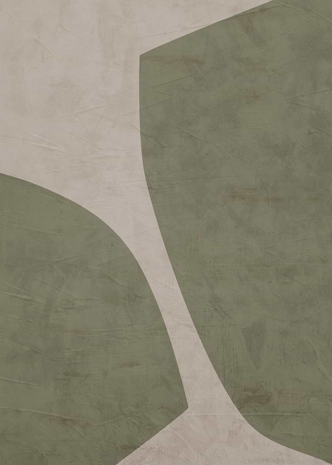 Minimalist Sage Green Abstract Shapes