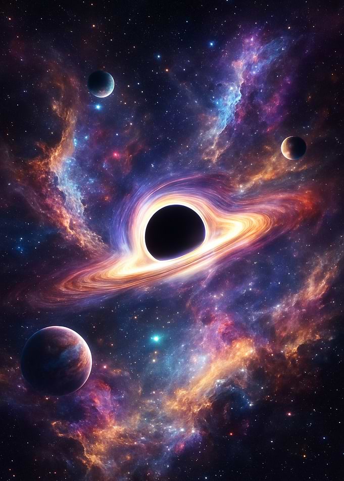 Vibrant Black Hole in Deep Space
