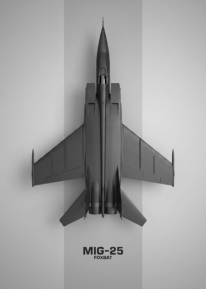 Minimalist MiG-25 Foxbat Poster
