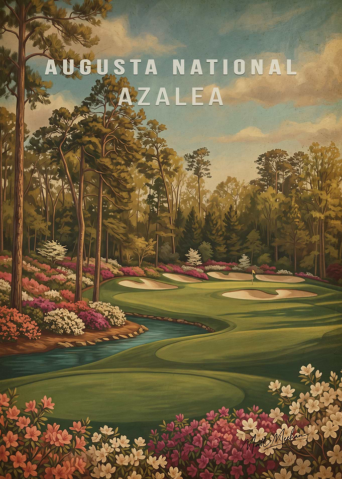 Augusta National Azalea Golf Course Painting