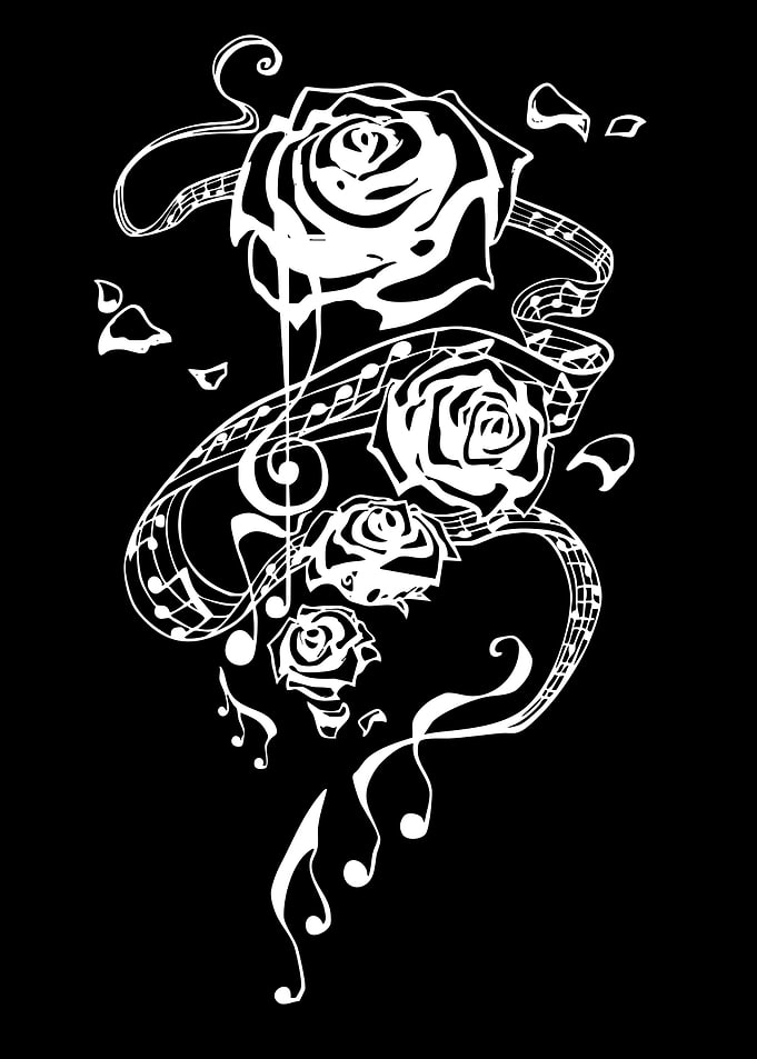 Musical Roses Floral Art
