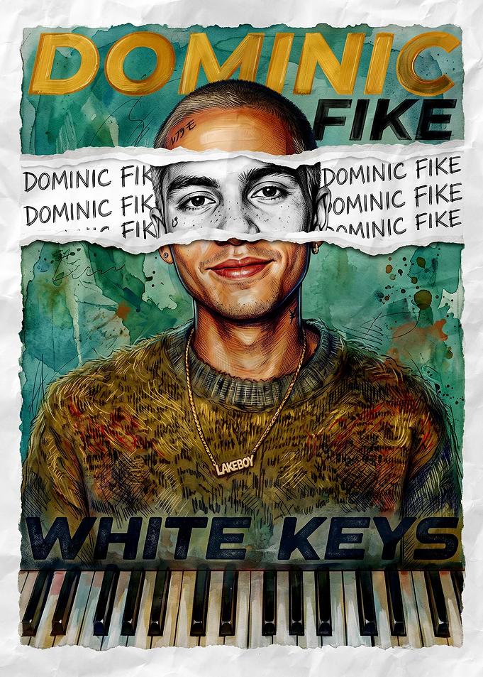 Dominic Fike White Keys Poster