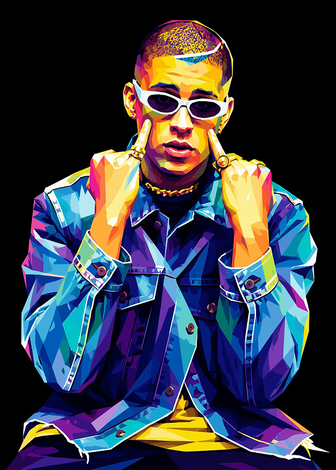 Bad Bunny Pop Art Portrait