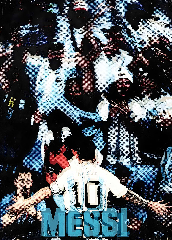 Lionel Messi Argentina Poster Art