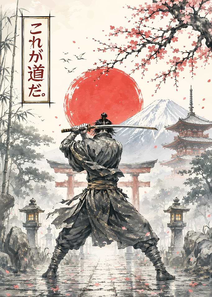 Samurai Bushido Japanese Poster