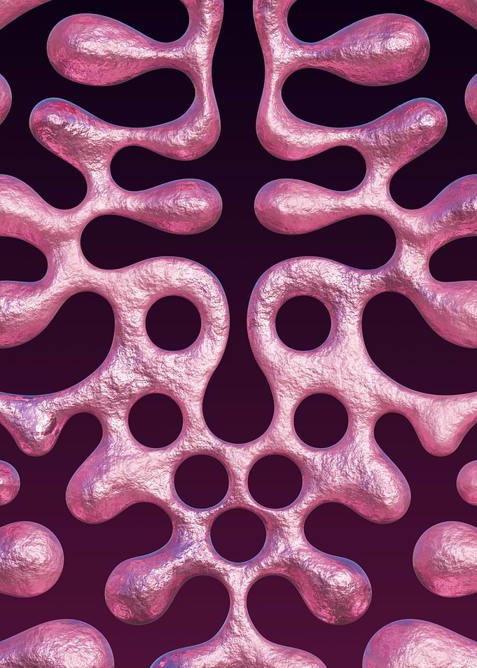 VOID - Abstract Pink Metallic Organic Pattern