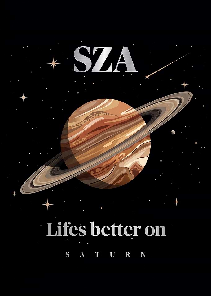 SZA Saturn Space Poster