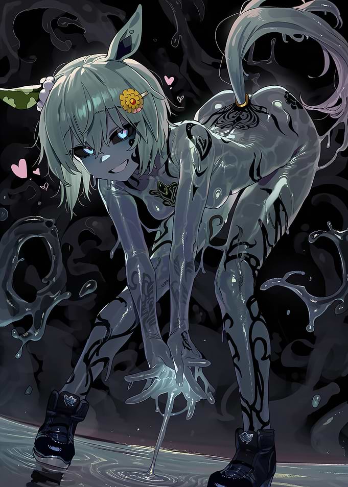 Slime Girl Anime Character Illustration