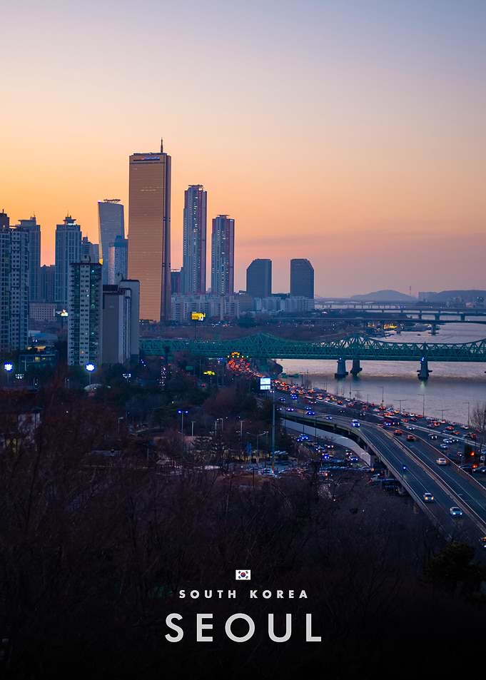 Seoul Skyline at Sunset