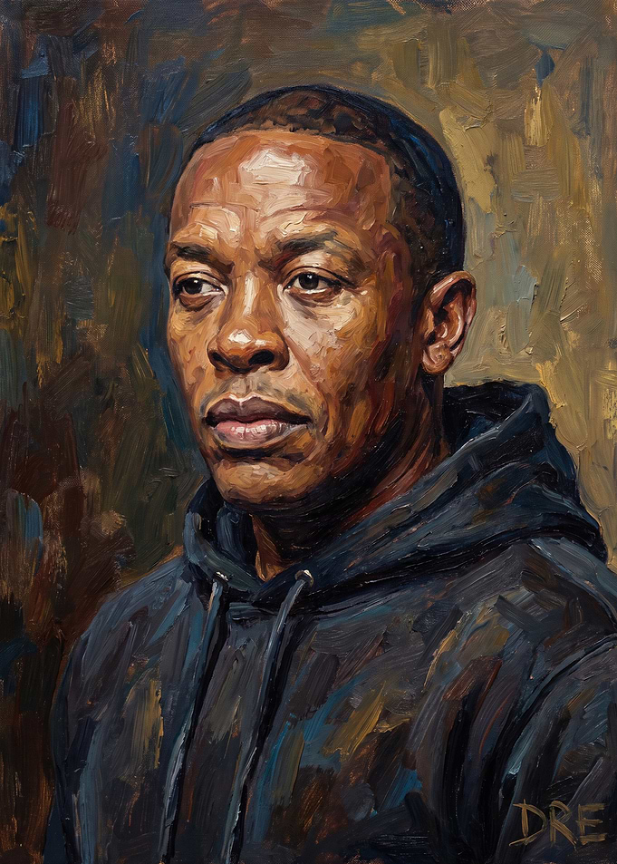 Oil Painting Portrait of Dr. Dre