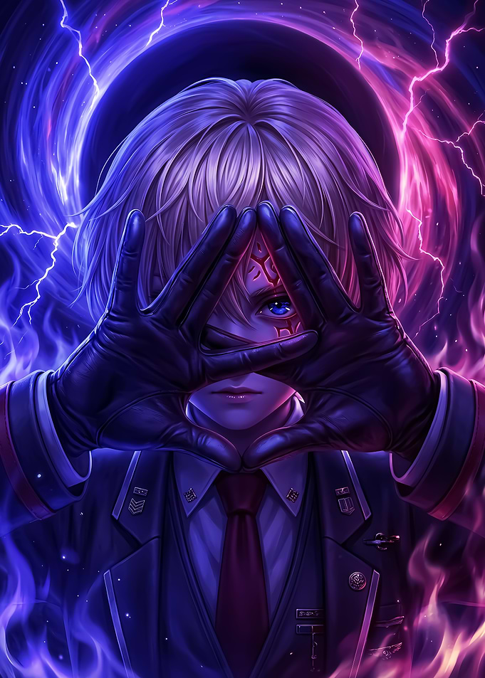 Limbus Company Anime Character with Glowing Magic Aura