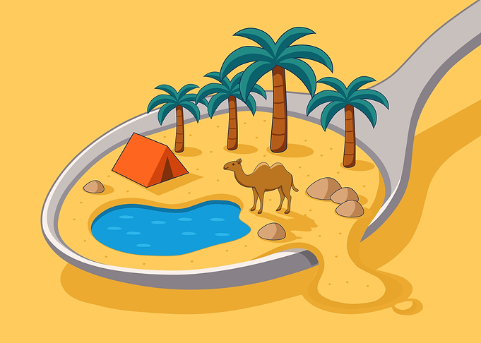 Desert Oasis in a Spoon