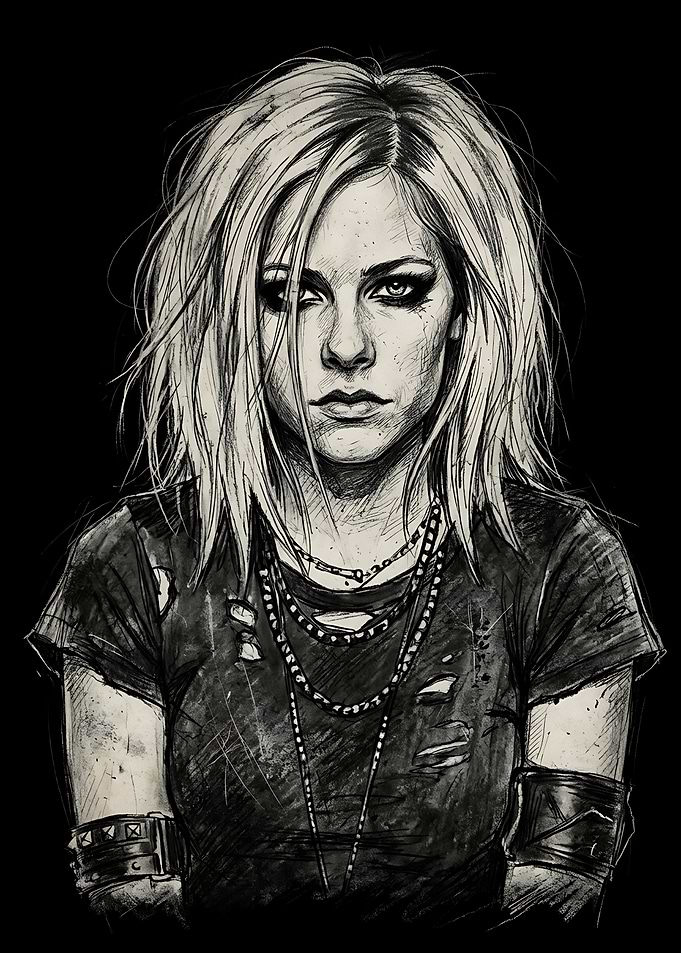 Avril Lavigne Punk Rock Portrait