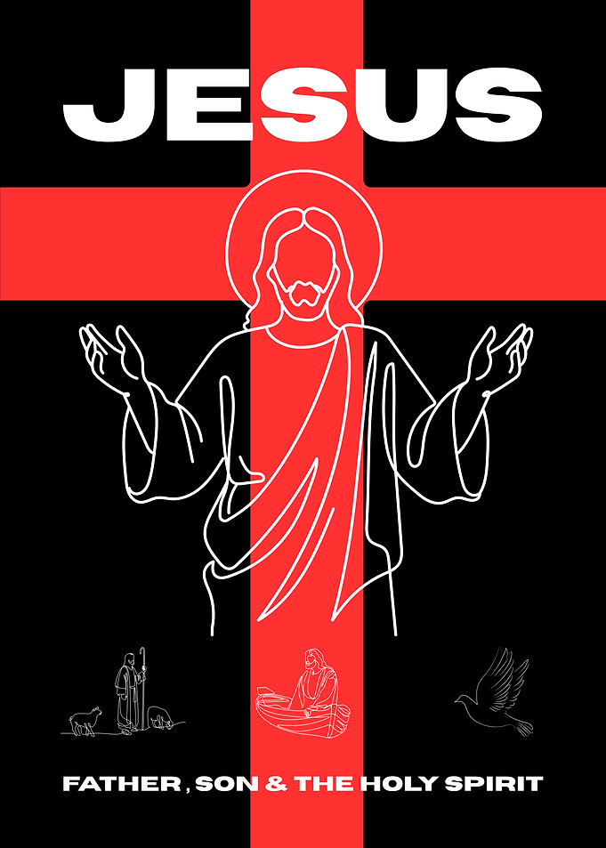 Jesus Christ Religious Minimalist Poster