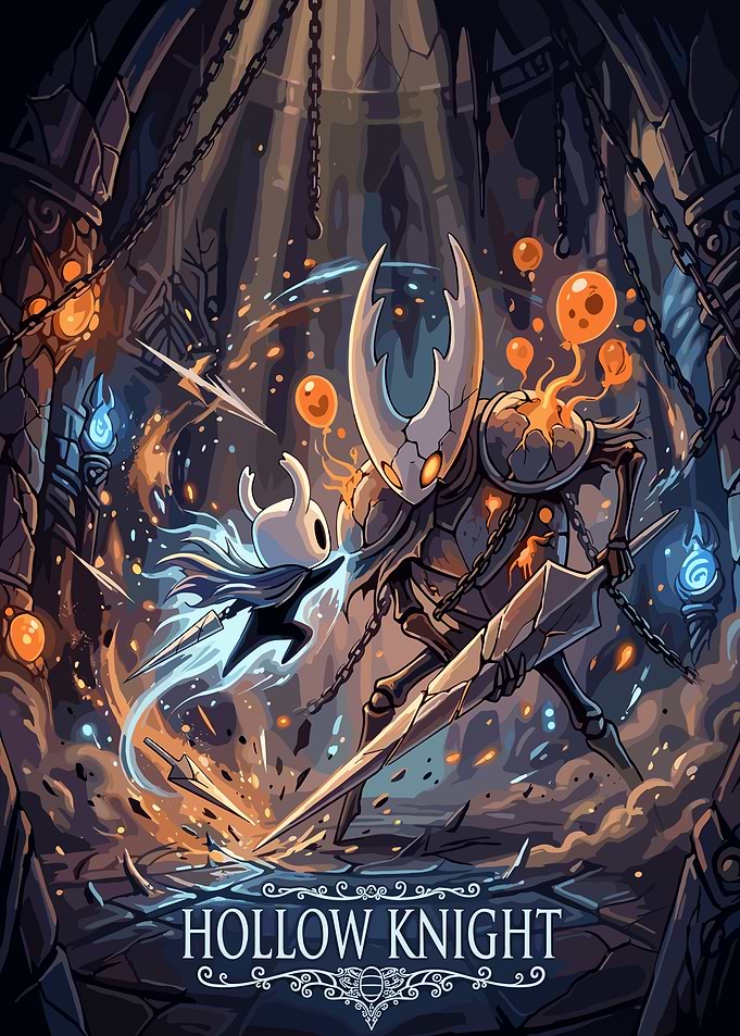 Hollow Knight Battle Illustration
